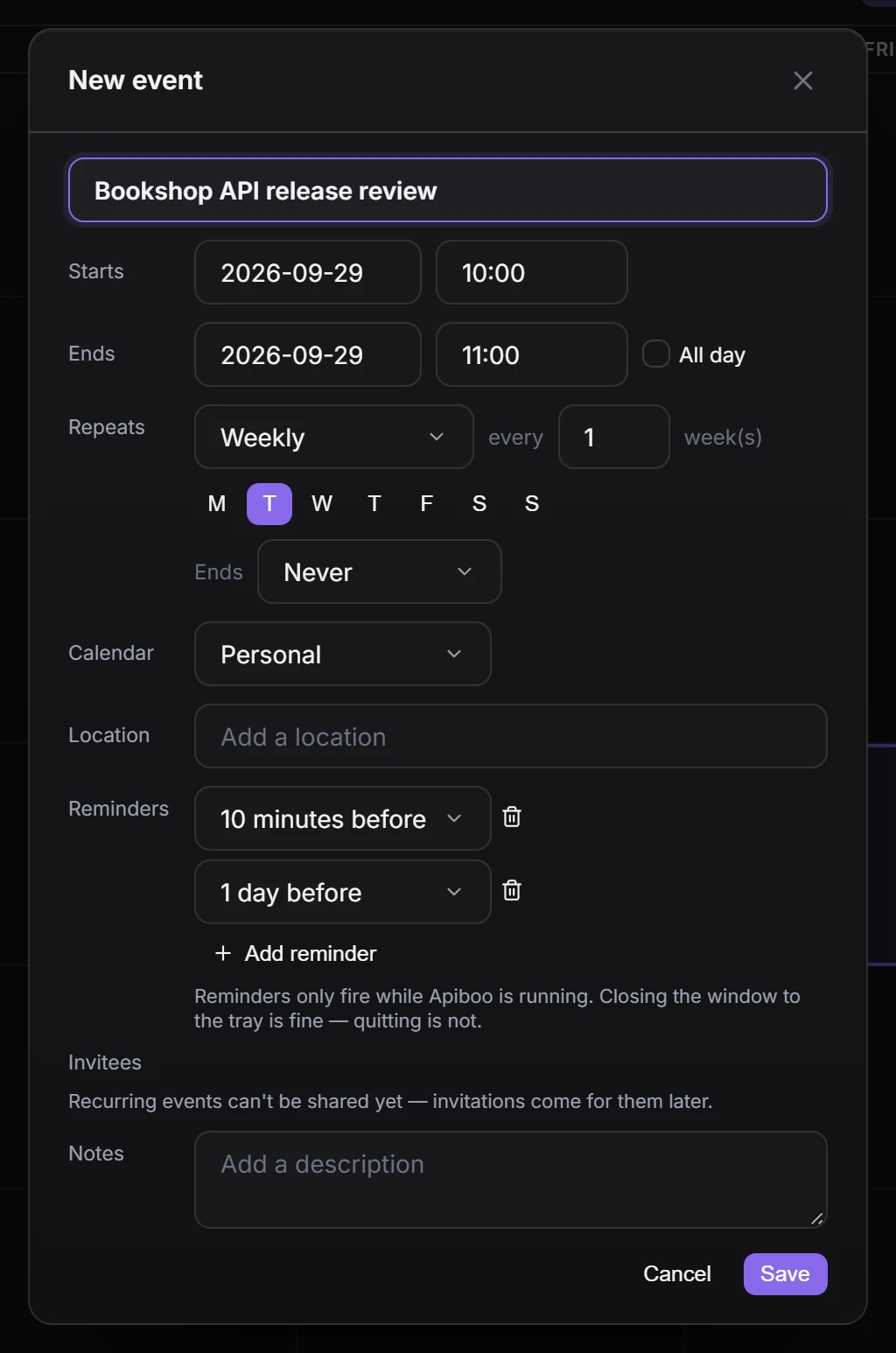Play the clip: Calendar