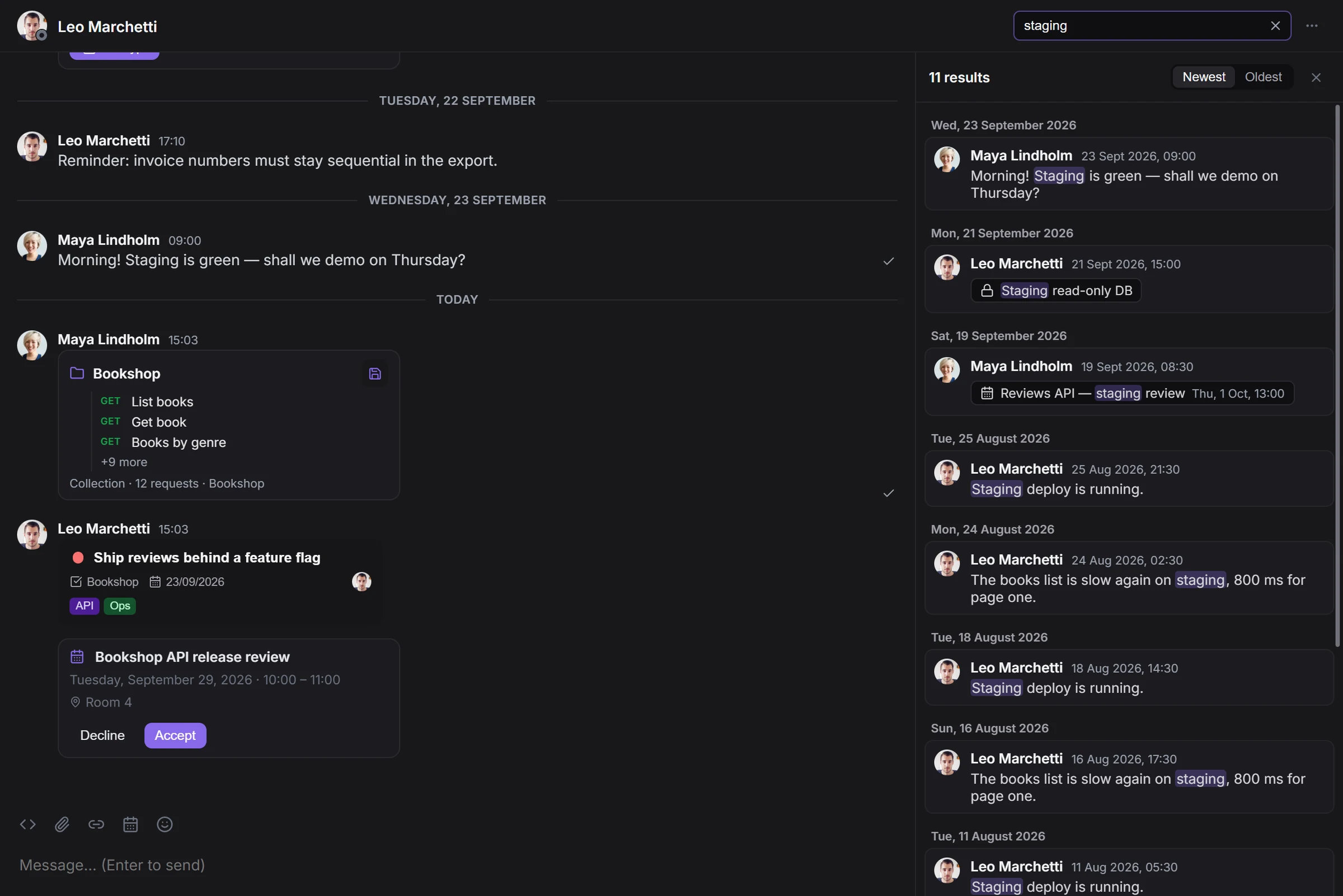 Play the clip: Chat