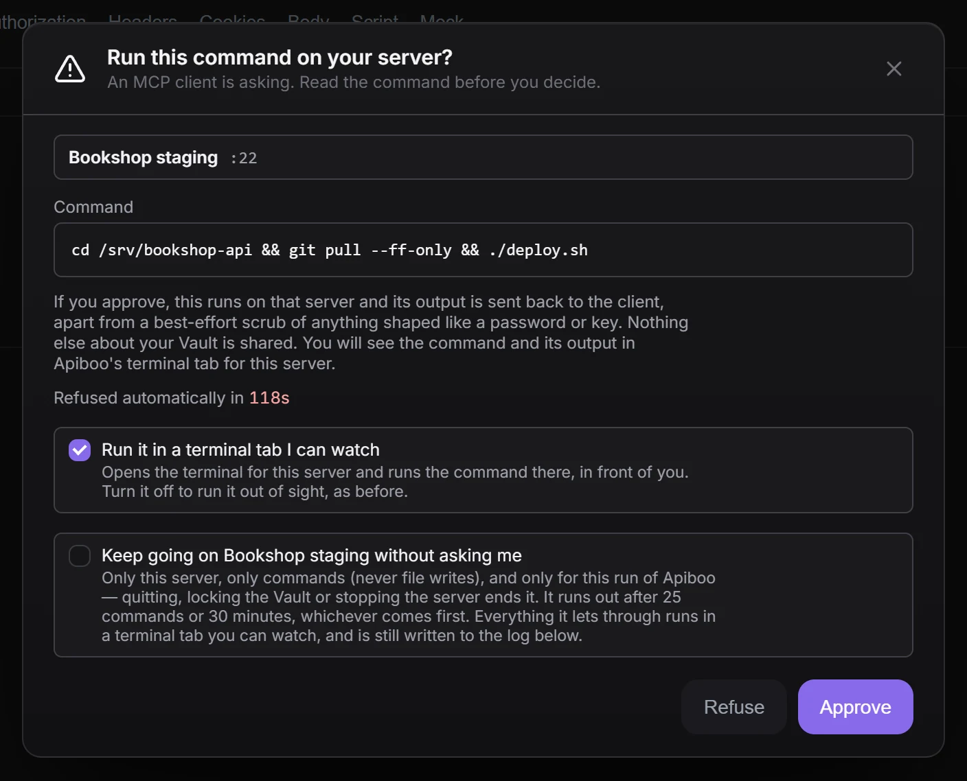 Play the clip: Deploy with your approval