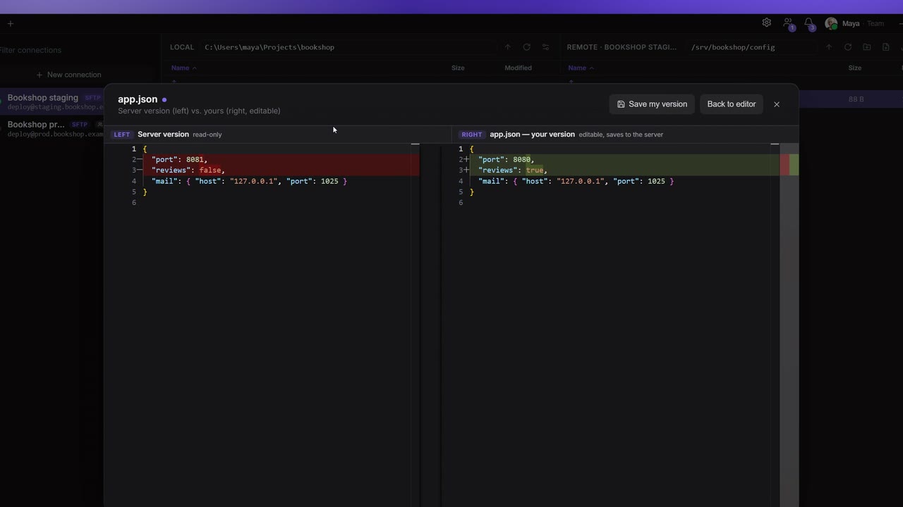 FTP / SFTP & file editor